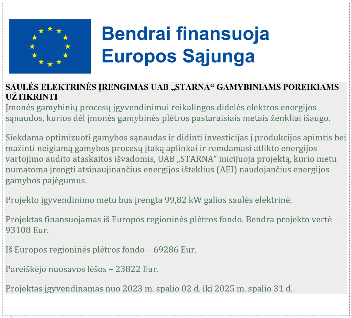 ES finansuojamas projektas — Europos regioninės plėtros fondas